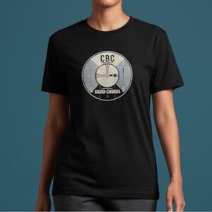 109. RED CANOE CBC Radio Canada Black Tee-Shirt - Men’s Size Small